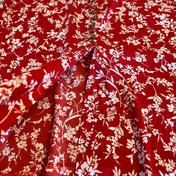 Medium Women’s Juniors Windsor On Vacay Floral Maxi Skirt Beach Boho Buttons - Picture 14 of 15